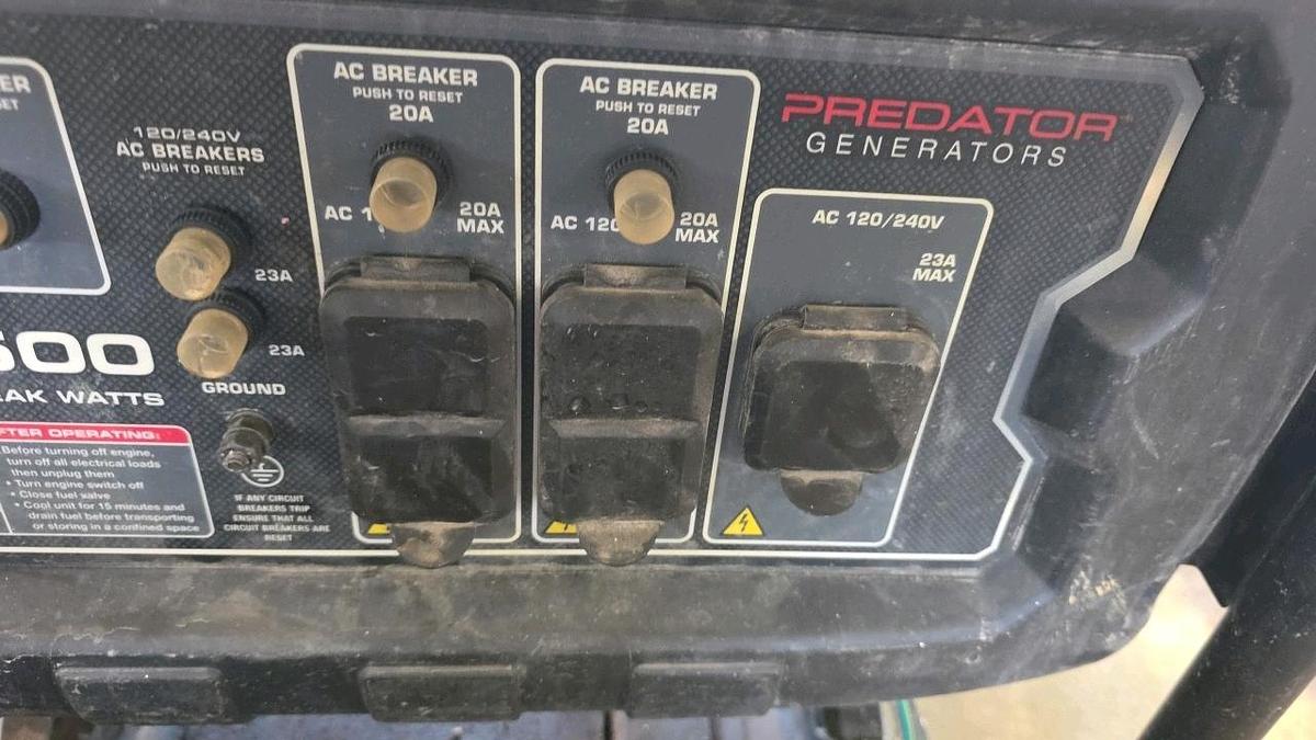 Used Predator 6500 Watt Generator