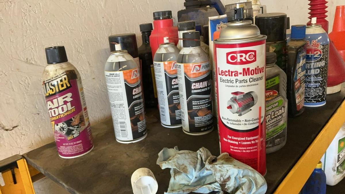 Used Dewalt Shelf and Misc. Grease and Oil