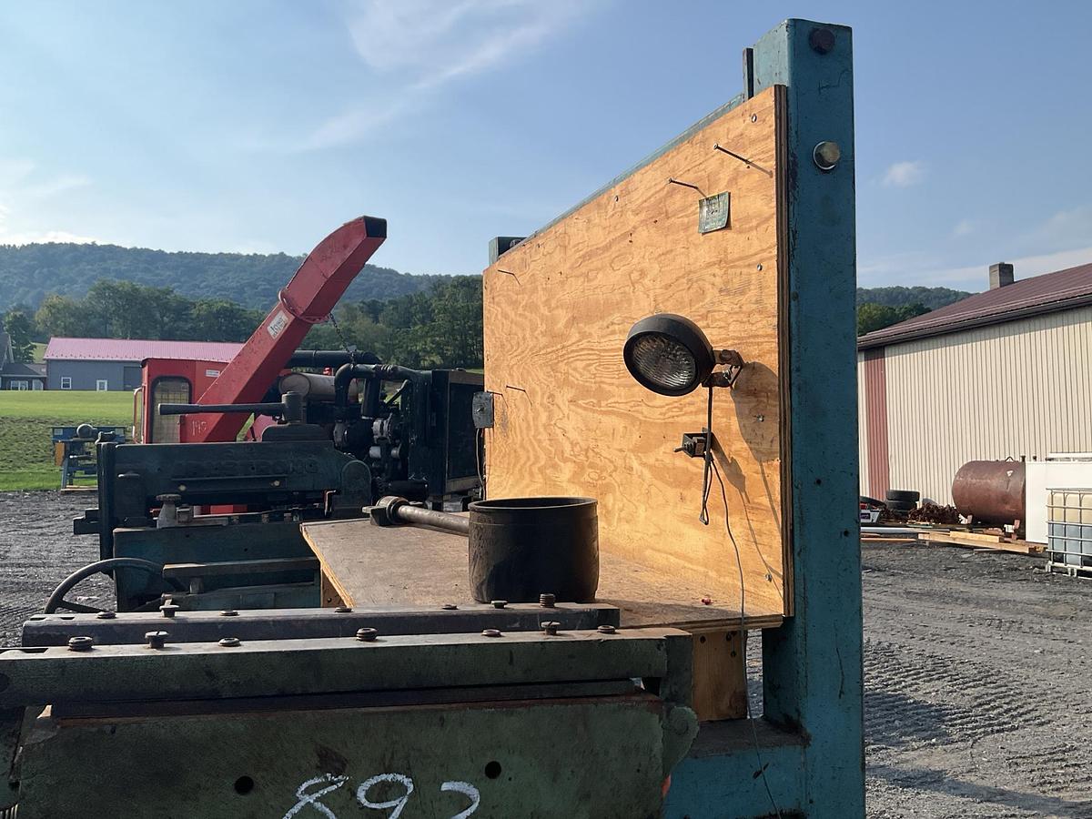 Used Armstrong Hammering Bench with Stretcher Roller and Welding Clamp