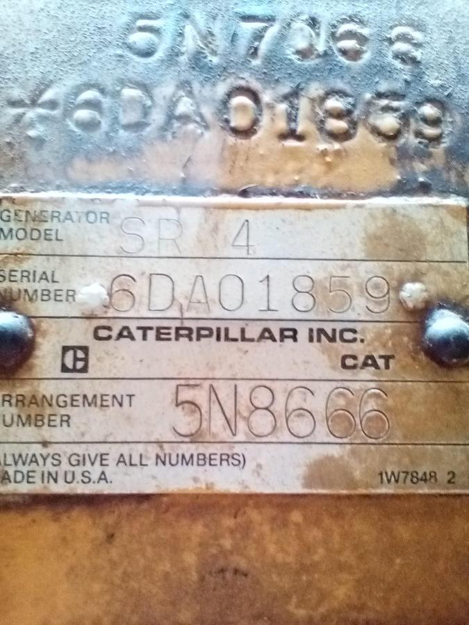 Used 3408 CAT 270 KW Nat Gas Genset