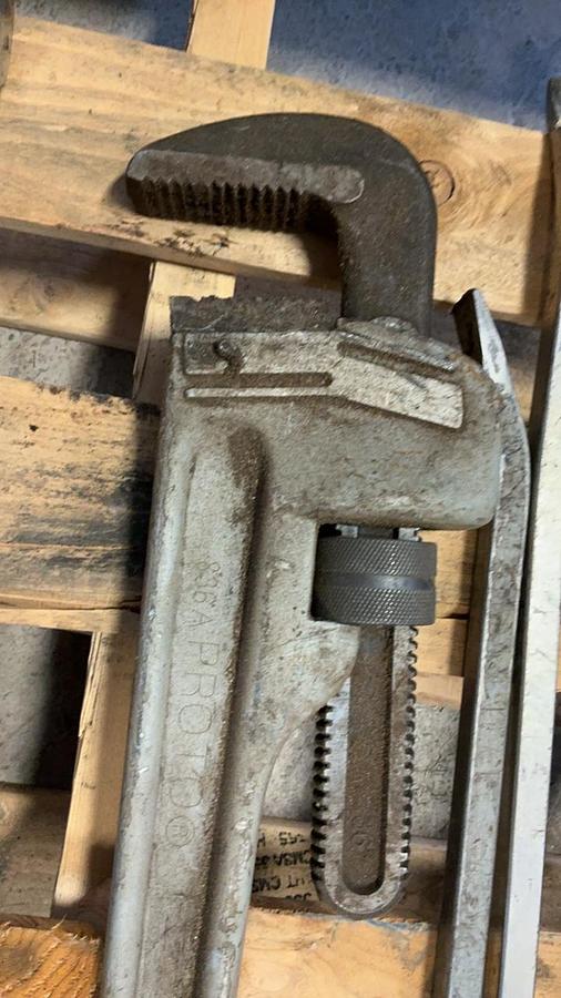 Used Hydraulic/Air Jack, Sledge and Assorted Tools