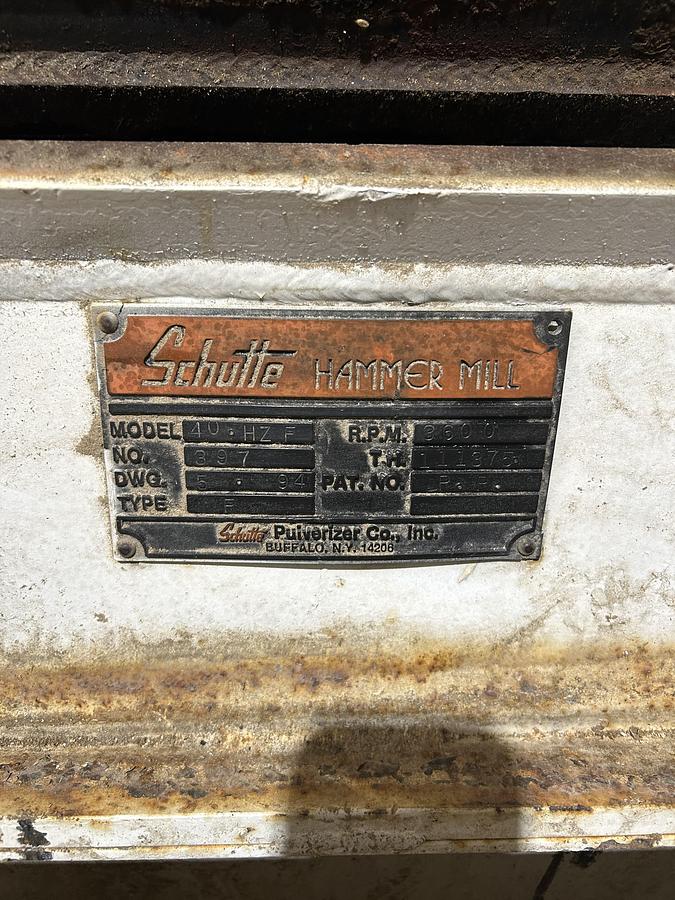 Used 40 HZF Shutte - Buffalo Hammer Mill / Pulverizor