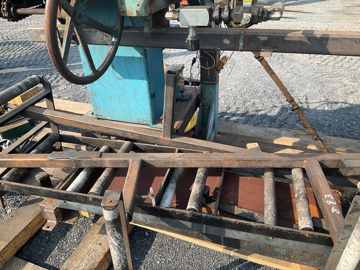 Used Armstrong Hammering Bench with Stretcher Roller and Welding Clamp