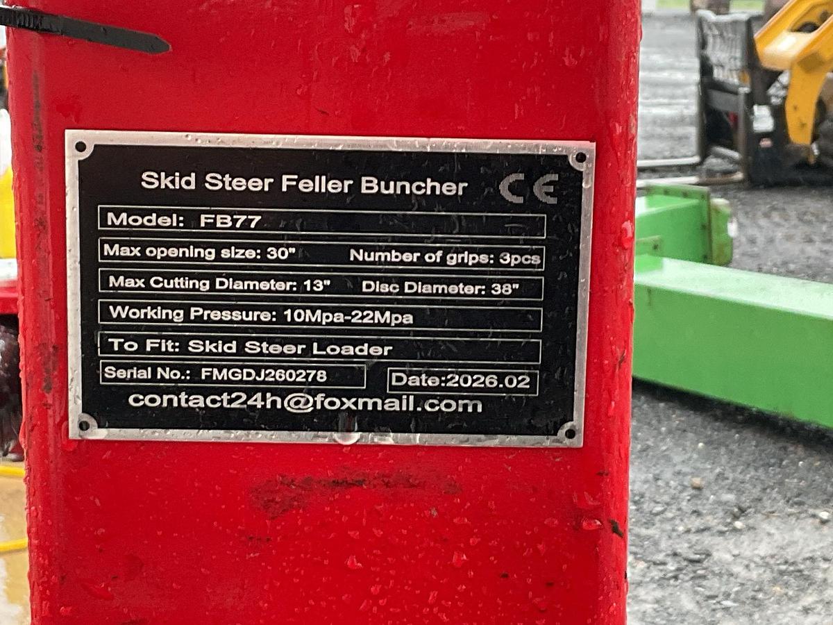 Used 2026 GIYI FB77 Feller Buncher for Skid Steer