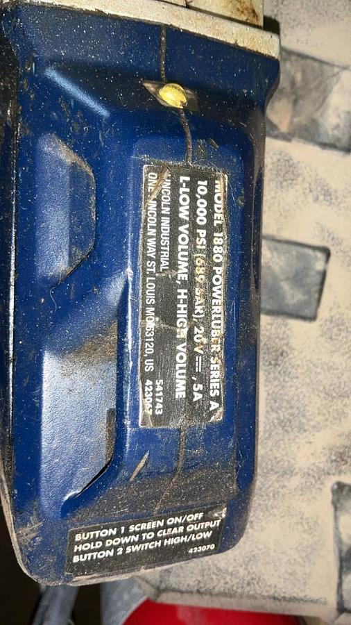 Used Lincoln Battery Grease Gun, Batteries, and Chargers