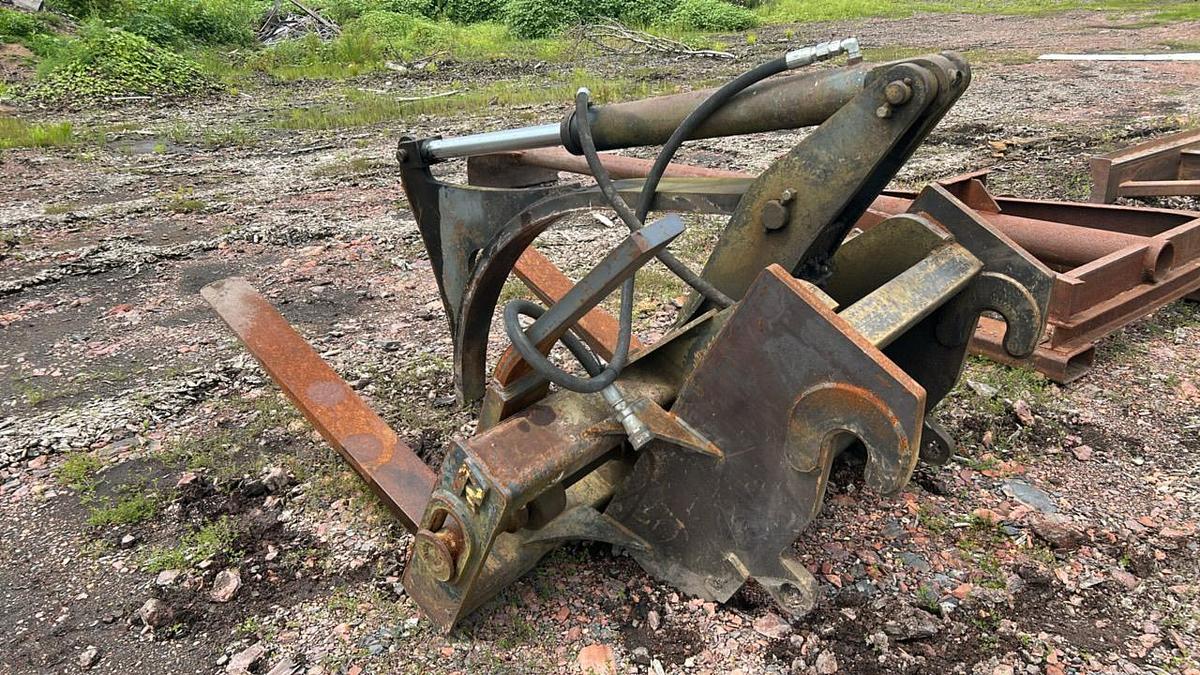Used Loader Forks with Hyd Clamp