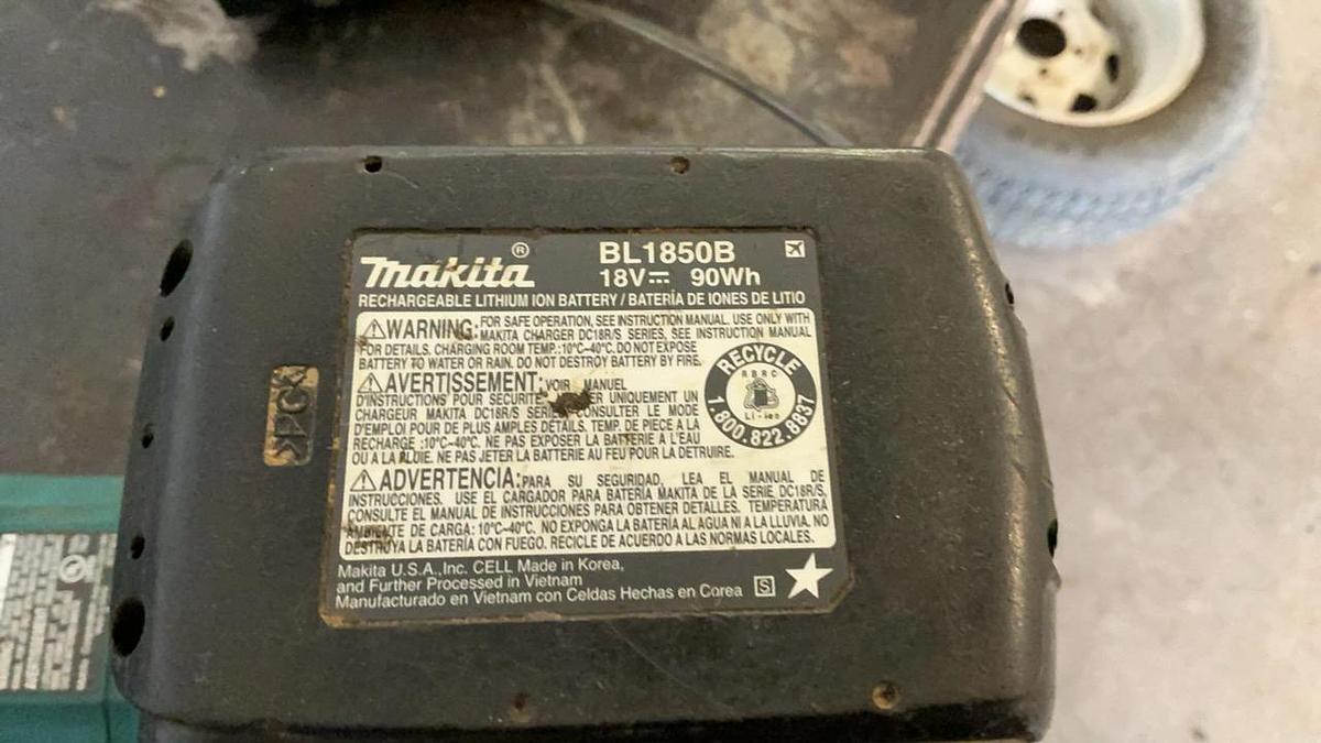 Used Makita Reciprocating Saw, Impact Driver, and Battery Charger
