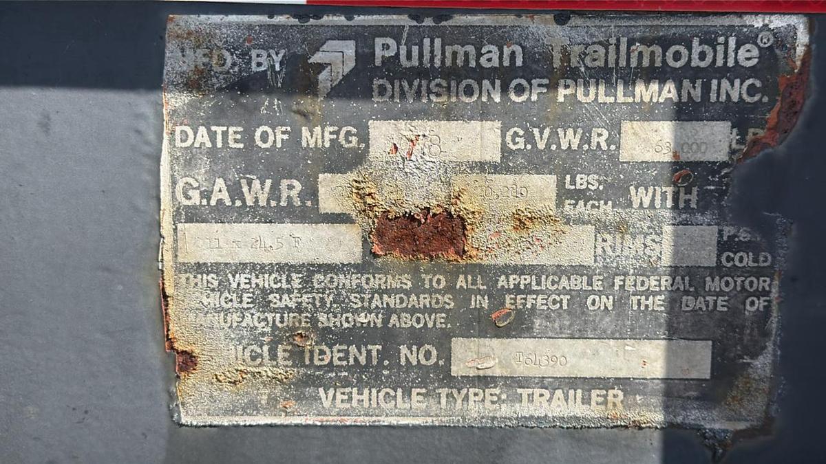 Used 1979 Pullman Equipment Trailer
