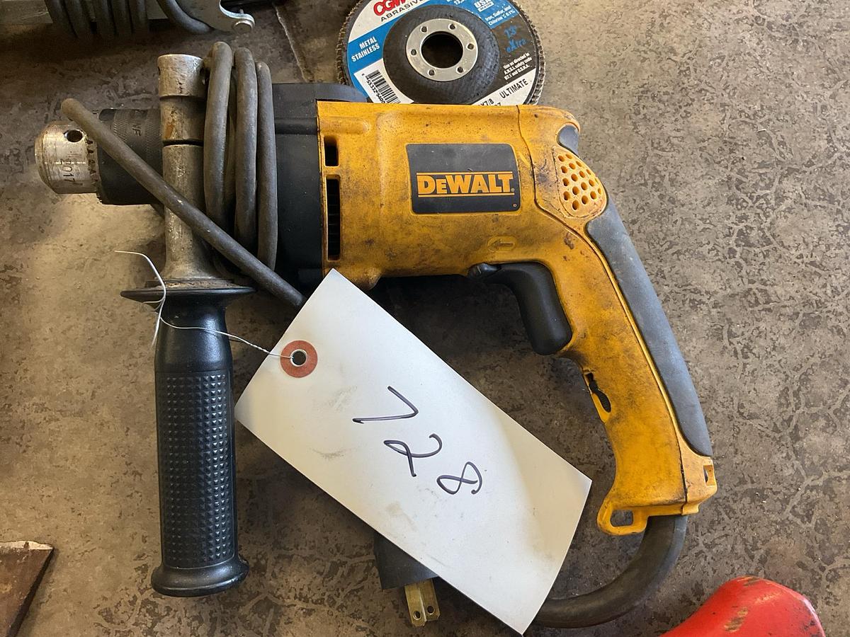 Used Milwaukee 4 1/2” Grinder and Dewalt Drill