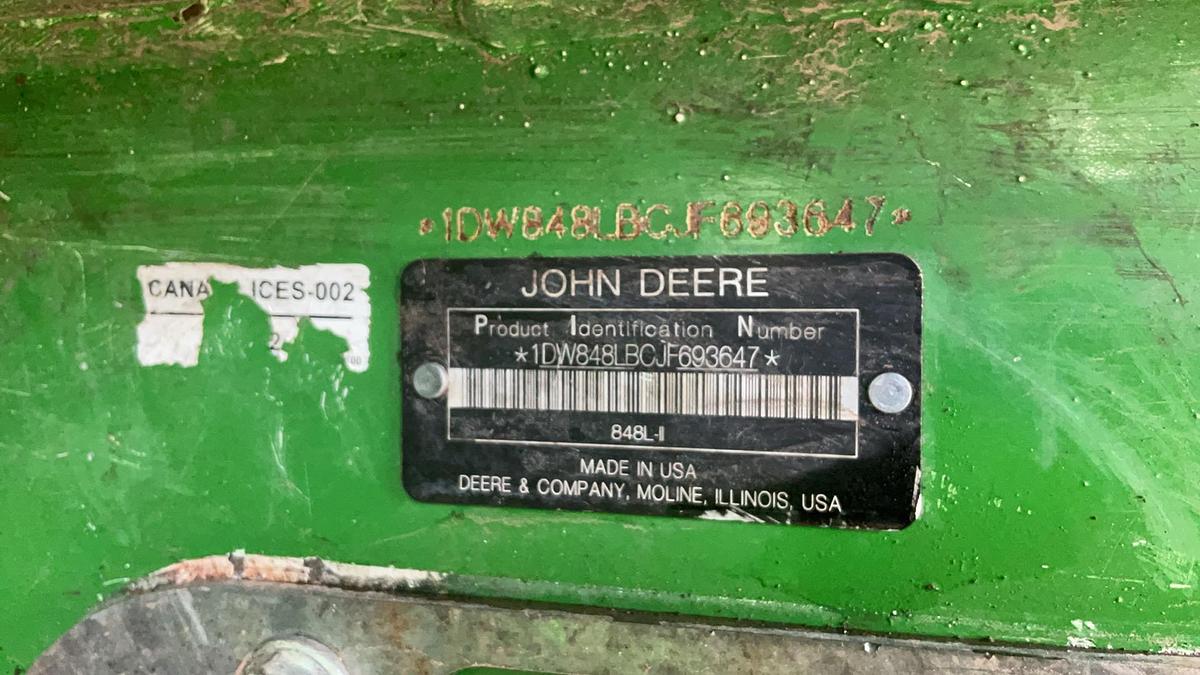 Used 2019 John Deere 848L Grapple Skidder