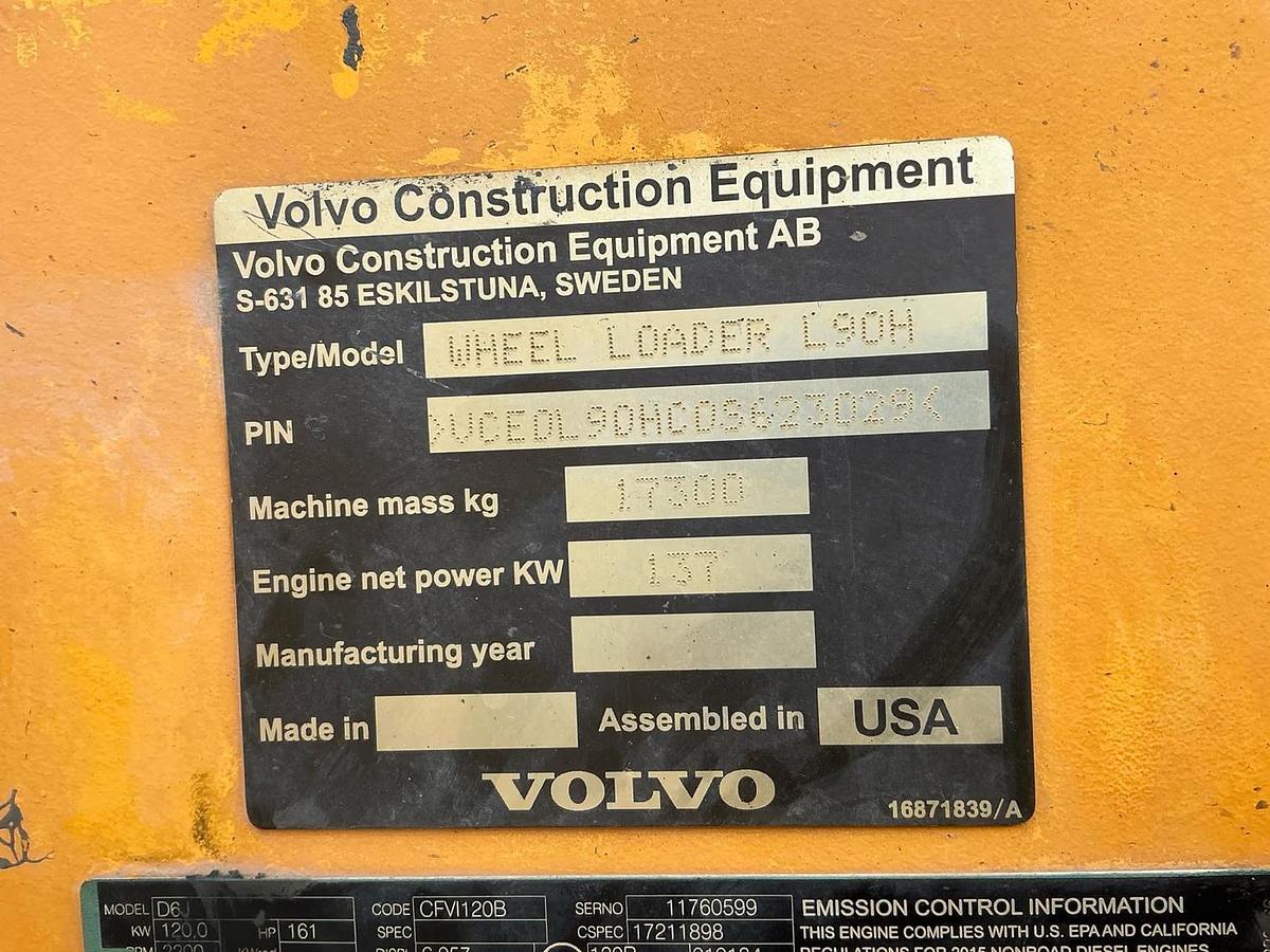 Used L90H Volvo Wheel Loader