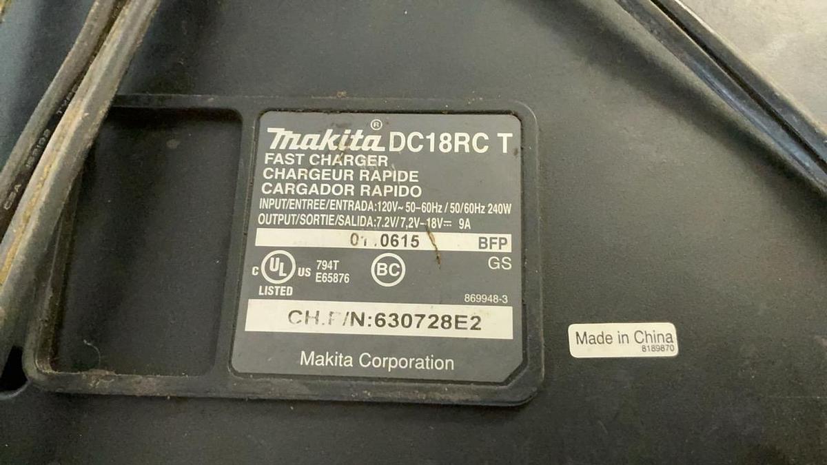 Used Makita Reciprocating Saw, Impact Driver, and Battery Charger