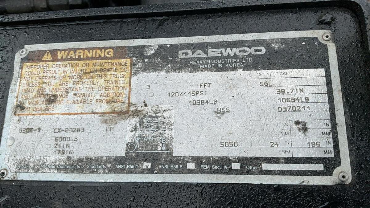 Used Daewoo G30E-3 Forklift