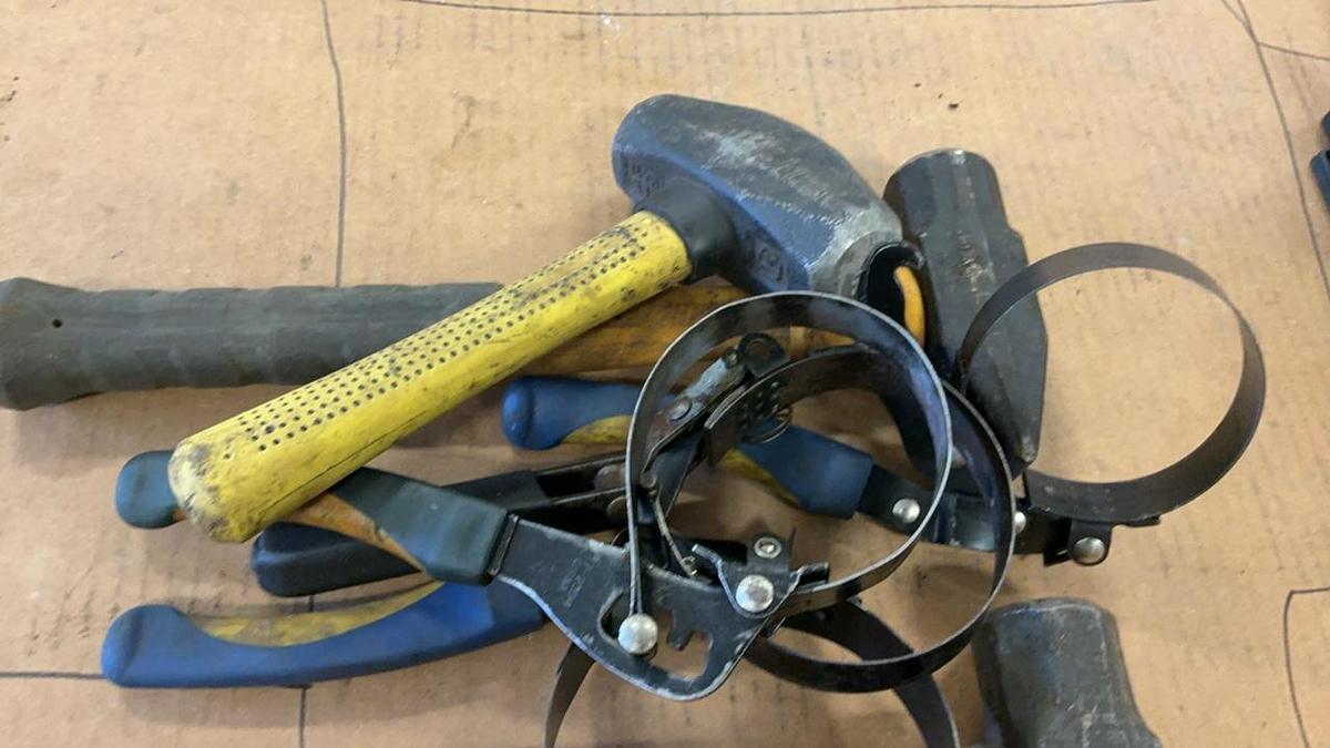 Used Filter Wrenches, Sledges, and Various Tools