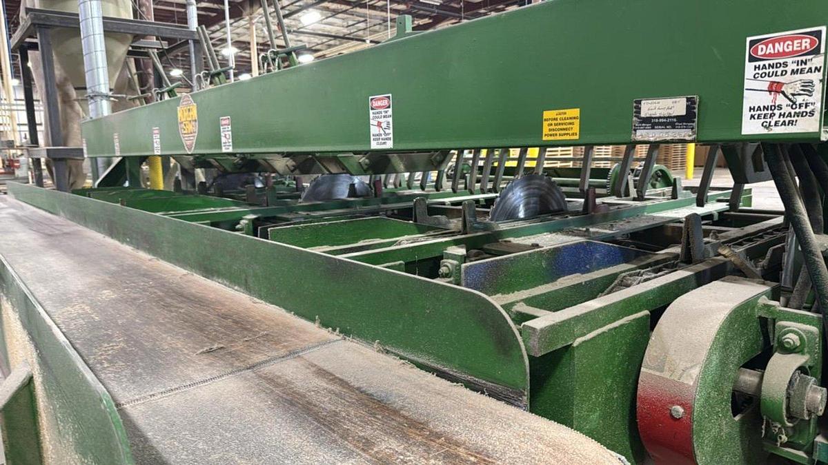 Used 5 Blade Morgan Double End Trimsaw