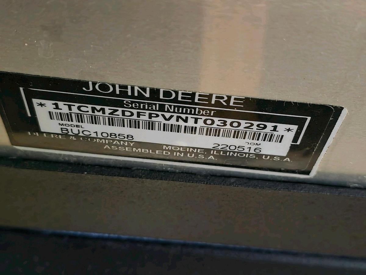 Used John Deere BUC10858 Grass Collector Attachment