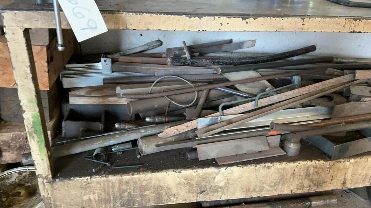 Used Steel Work Bench and Contents