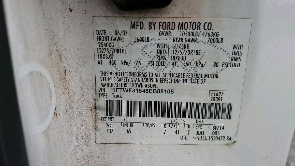 Used 2008 Ford F350 Pickup Truck