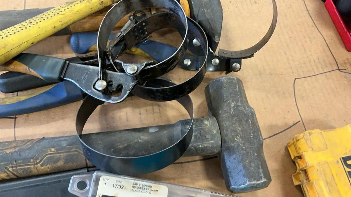 Used Filter Wrenches, Sledges, and Various Tools