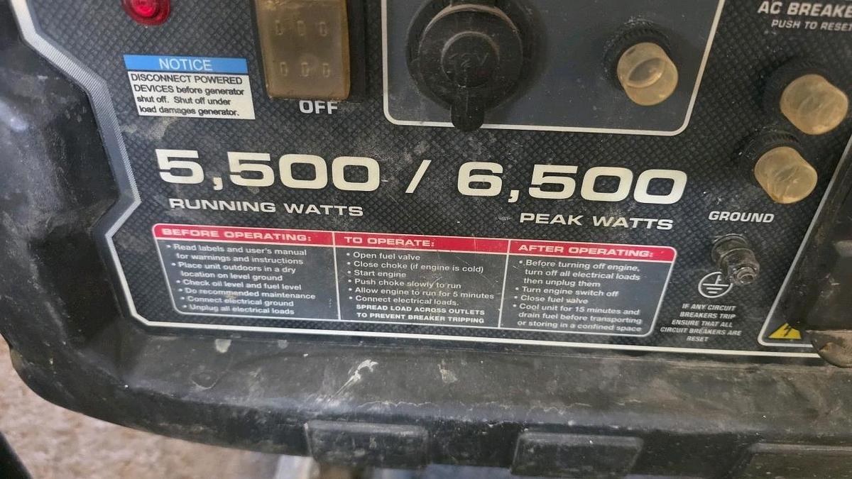 Used Predator 6500 Watt Generator