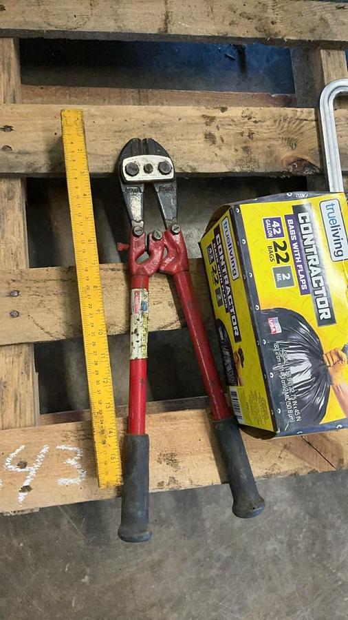 Used Storage Bin and Tools