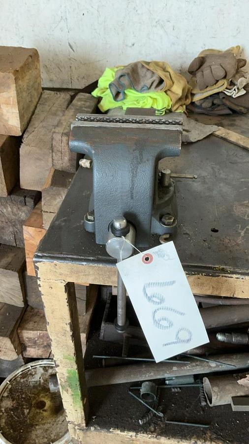 Used Steel Work Bench and Contents