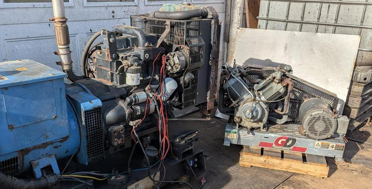 Used 40 KW Leroy Sommers Genset - Gardner Denver Compressor 1.5 - 30 HP