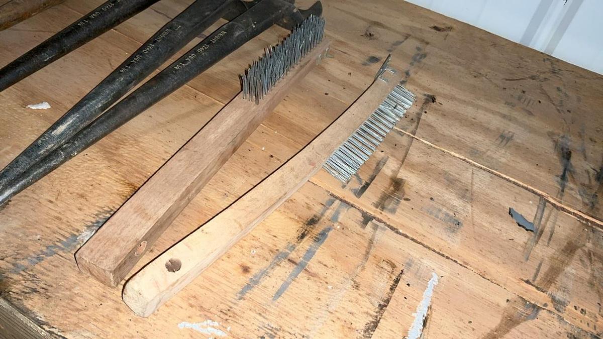 Used Spud Wrenches and Wire Brushes
