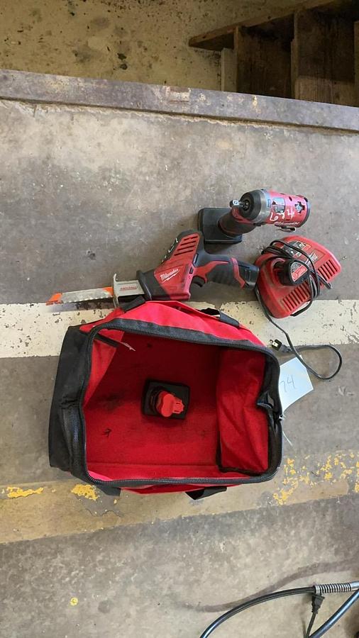 Used Milwaukee Impact and Reciprocating Saw Set