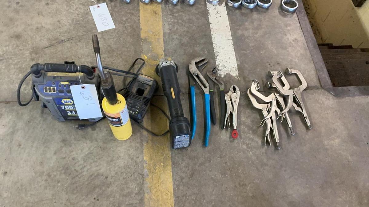 Used Napa Jumpstarter, Grinder, and Misc. Tools