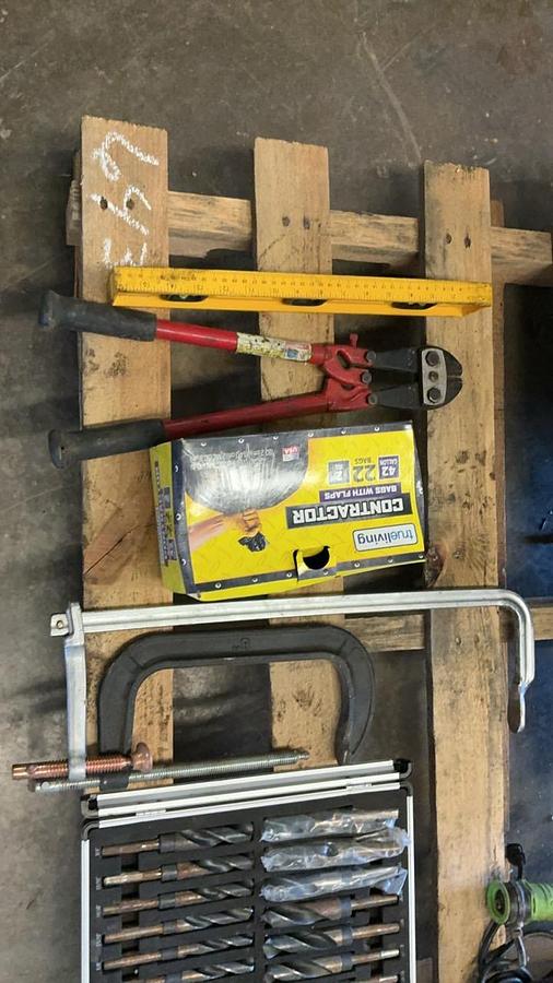Used Storage Bin and Tools