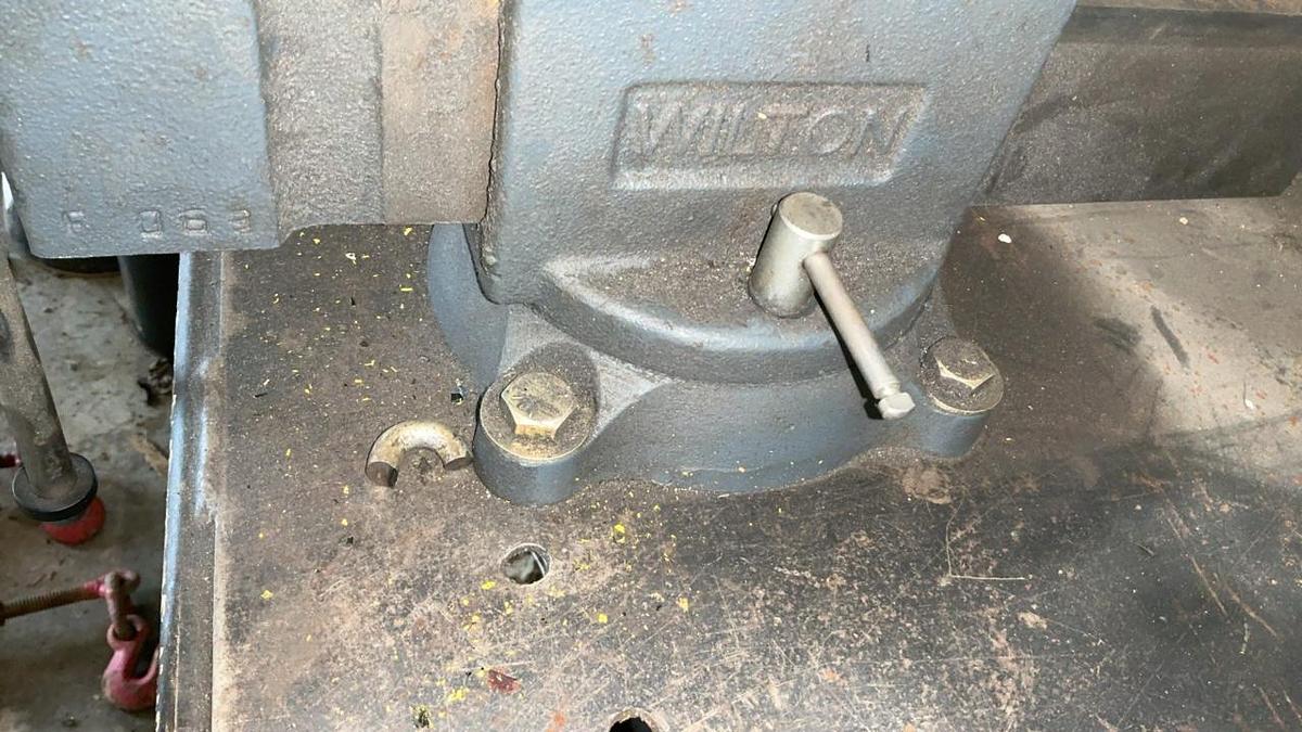 Used Steel Work Bench and Contents