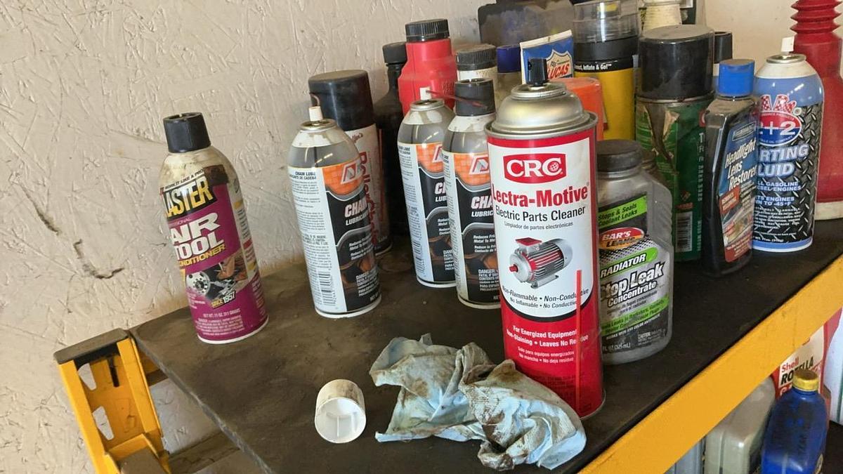 Used Dewalt Shelf and Misc. Grease and Oil