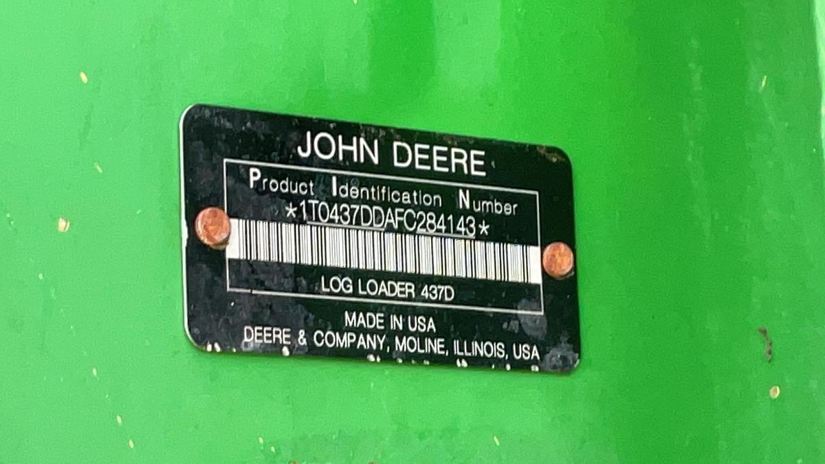 Used 2015 John Deere 437D Knuckleboom Loader