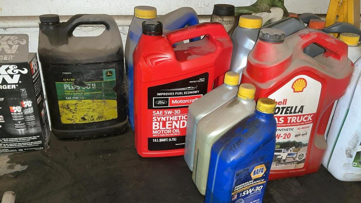 Used Dewalt Shelf and Misc. Grease and Oil