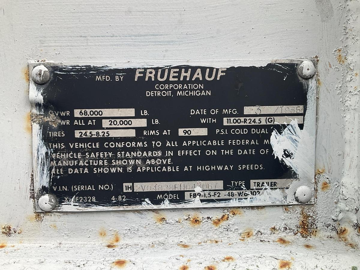 Used 1985 Fruehauf 48’ Van Trailer