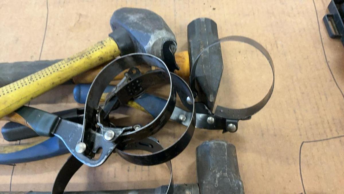 Used Filter Wrenches, Sledges, and Various Tools