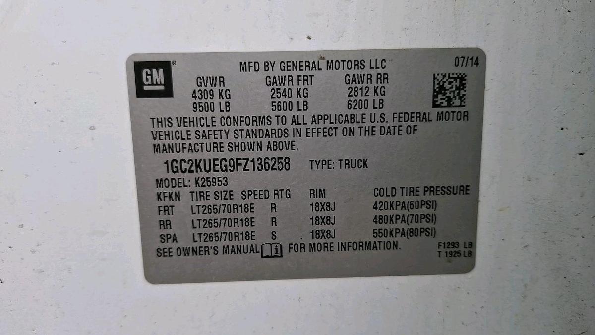 Used 2015 Chevrolet 2500 Flatbed Truck