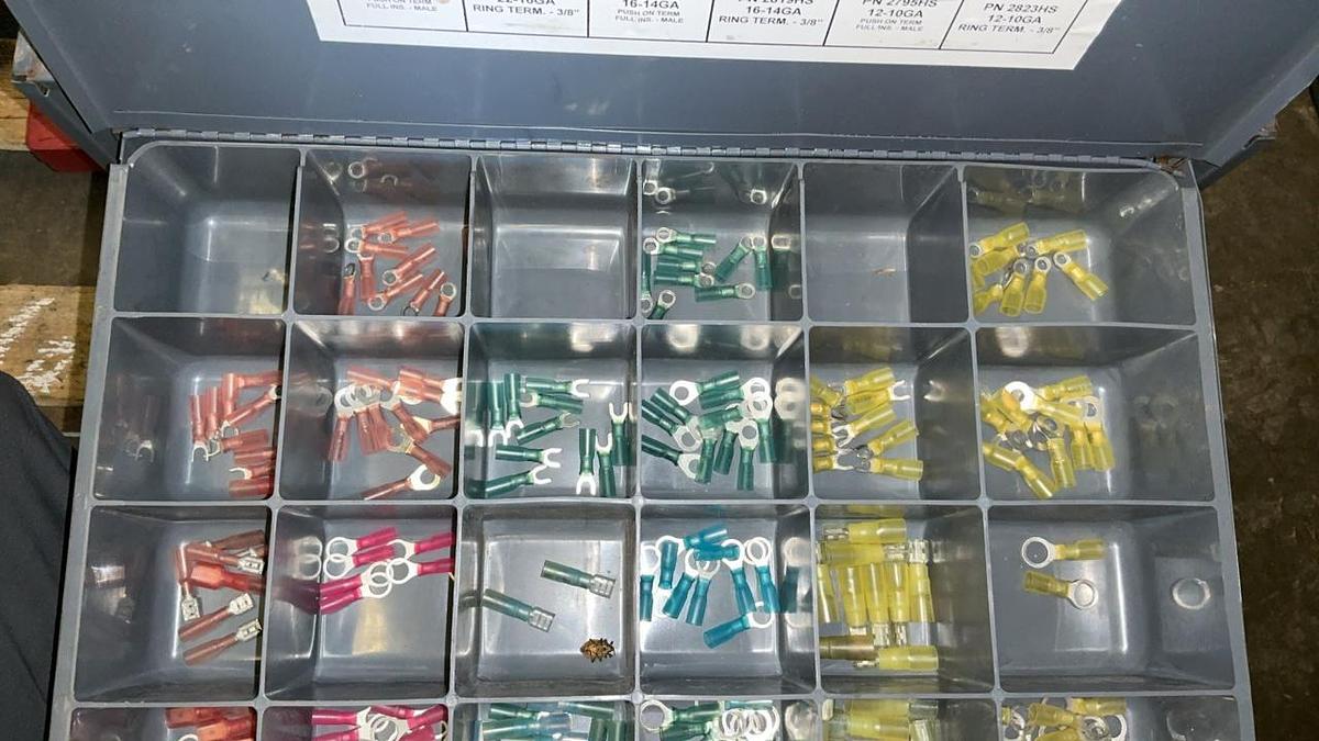 Used Storage Bin and Tools