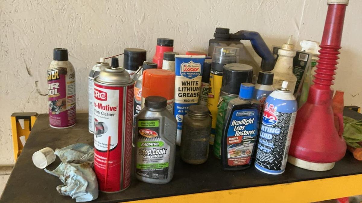 Used Dewalt Shelf and Misc. Grease and Oil