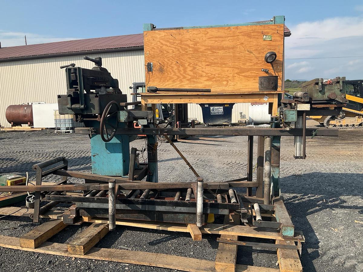 Used Armstrong Hammering Bench with Stretcher Roller and Welding Clamp