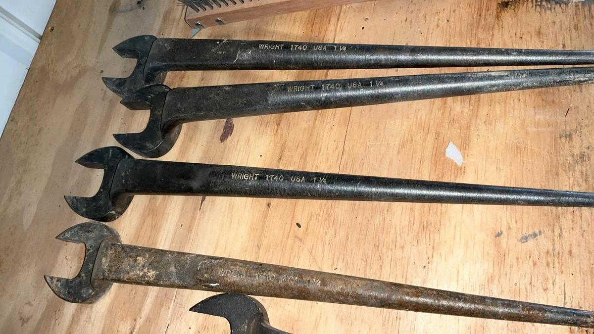 Used Spud Wrenches and Wire Brushes