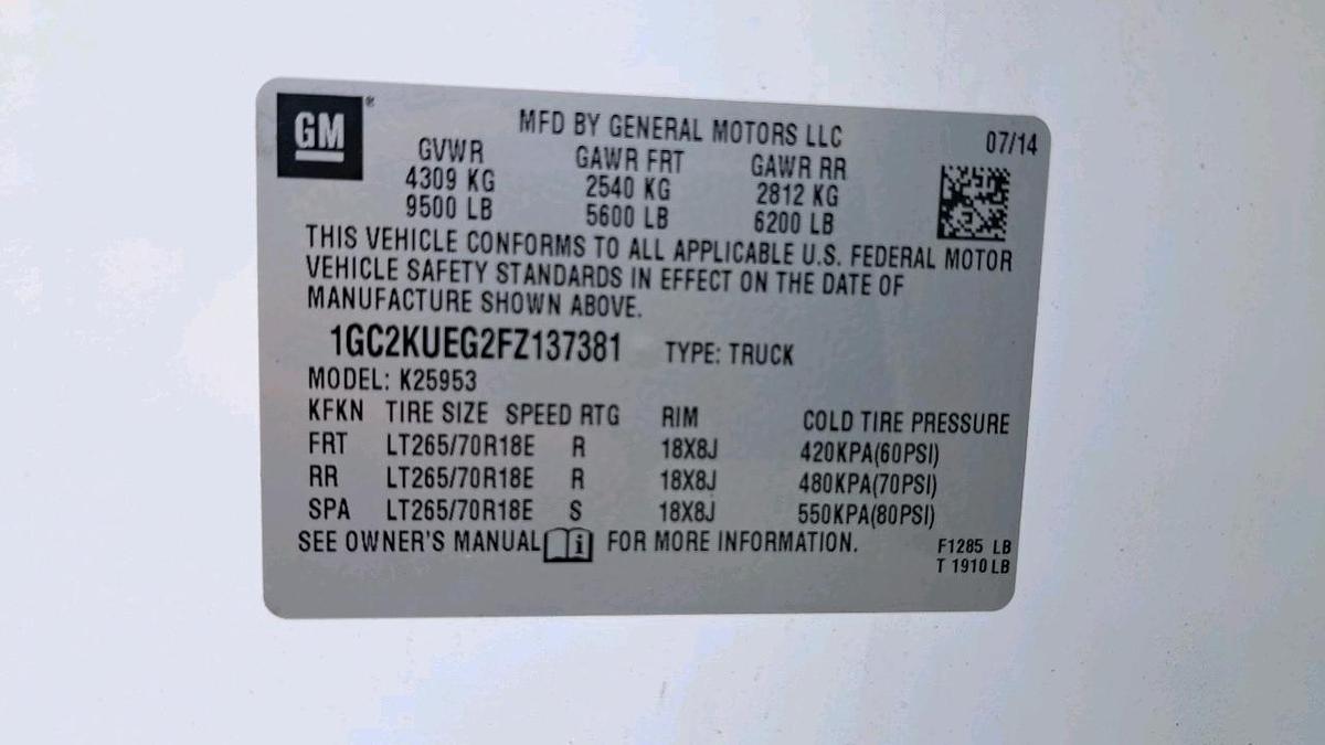 Used 2015 Chevy 2500 Flatbed Truck