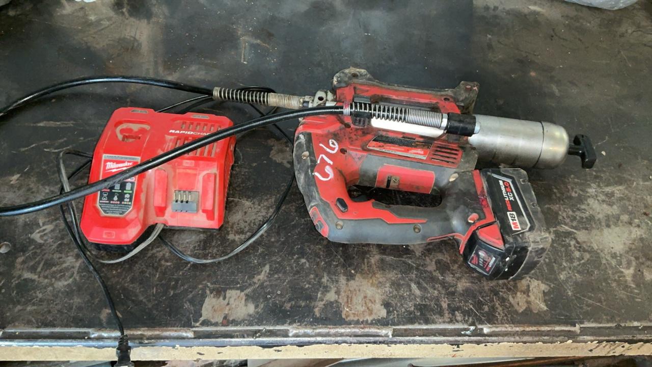 Used Milwaukee Cordless Grease Gun