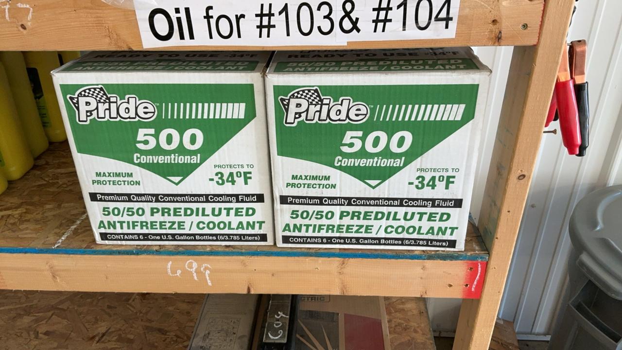 Used Pride 50/50 Prediluted Antifreeze/Coolant