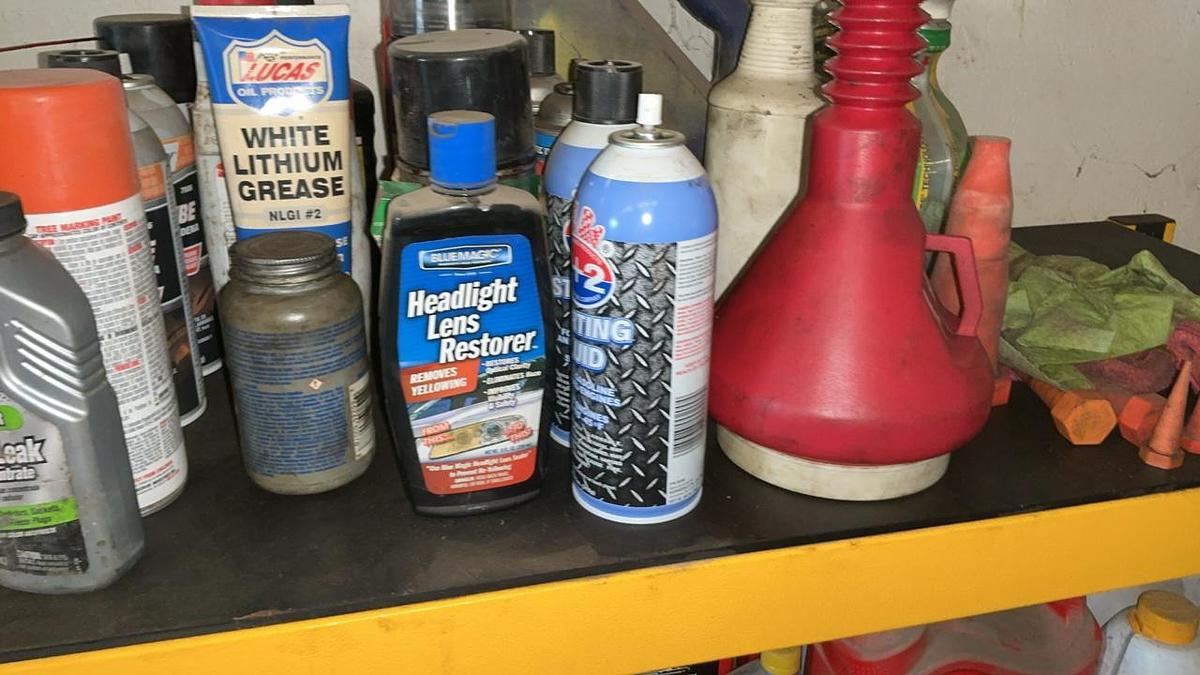 Used Dewalt Shelf and Misc. Grease and Oil