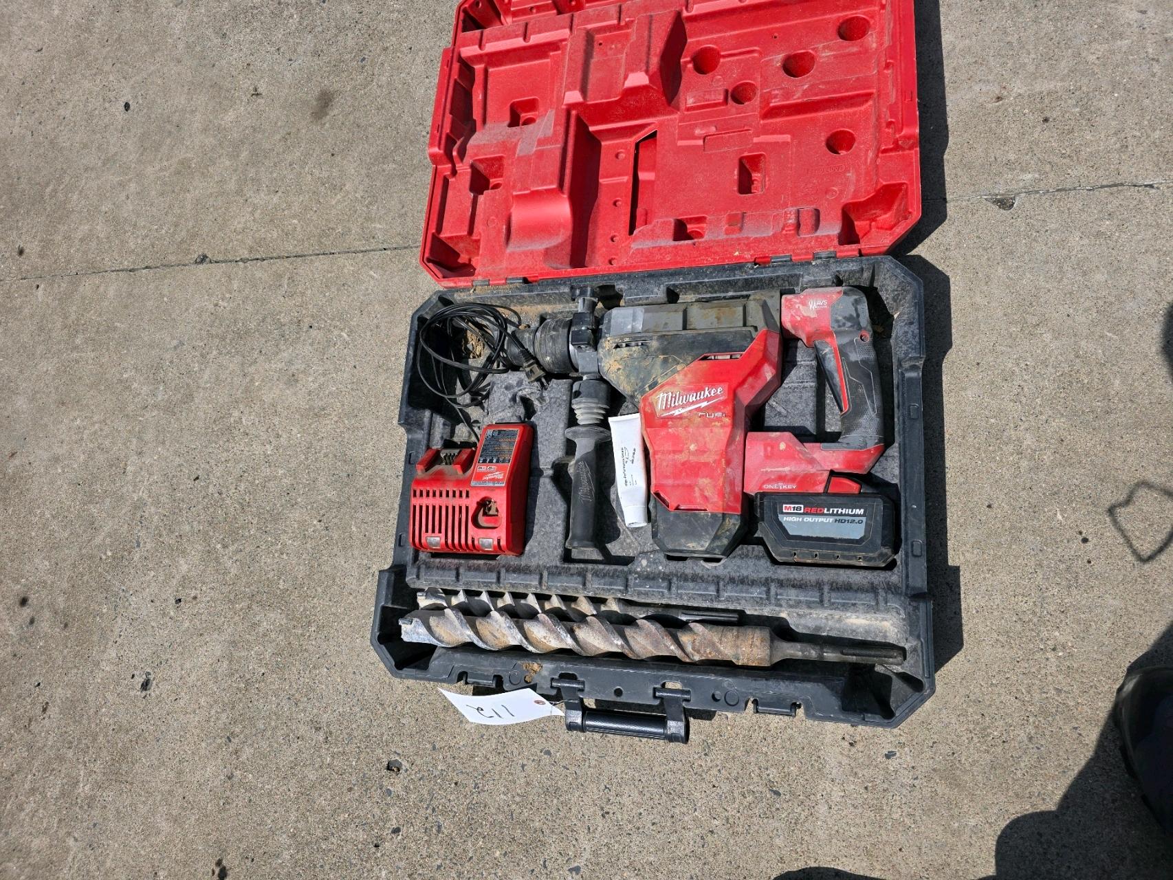 Used Milwaukee 1 3/4" Cordless Rotary Hammer
