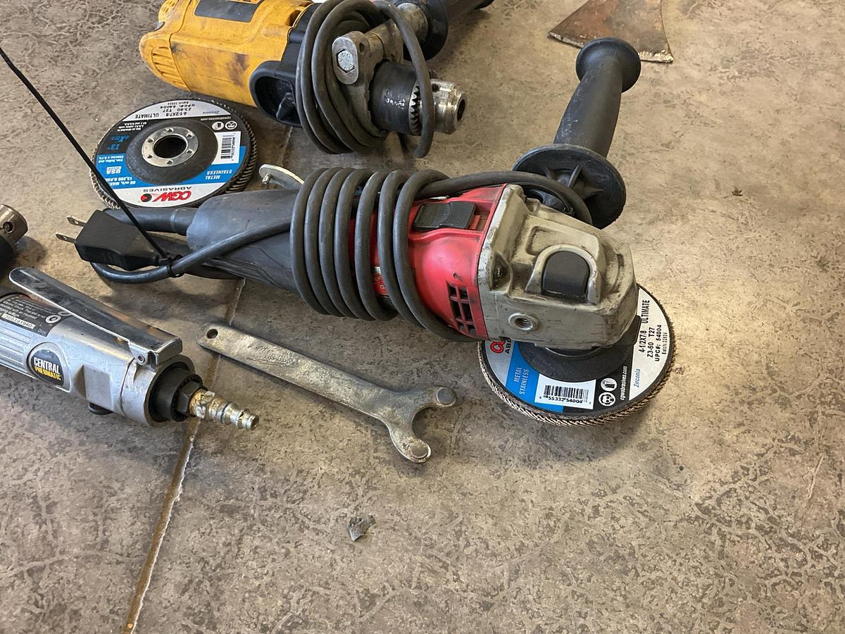 Used Milwaukee 4 1/2” Grinder and Dewalt Drill