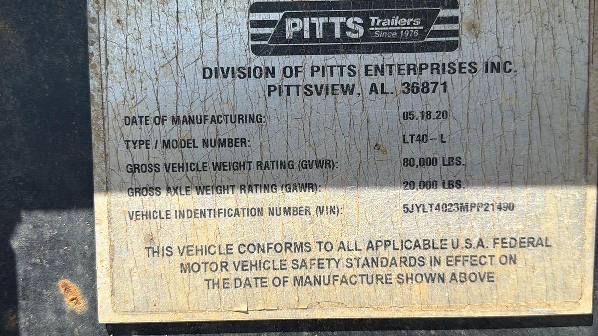 Used 2020 Pitts Log Trailer