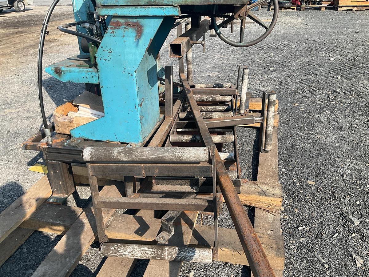 Used Armstrong Hammering Bench with Stretcher Roller and Welding Clamp